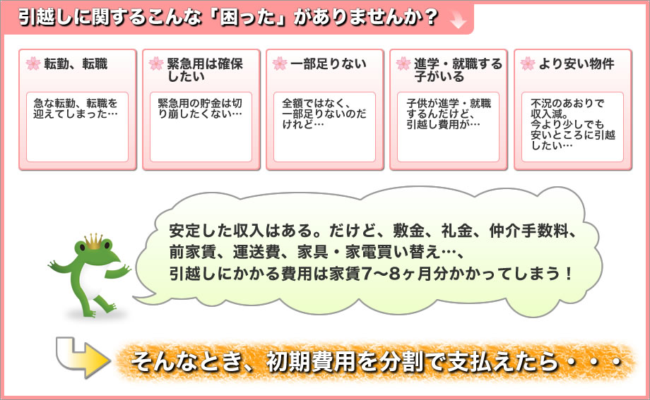 引越しに関するこんな「困った」がありませんか？