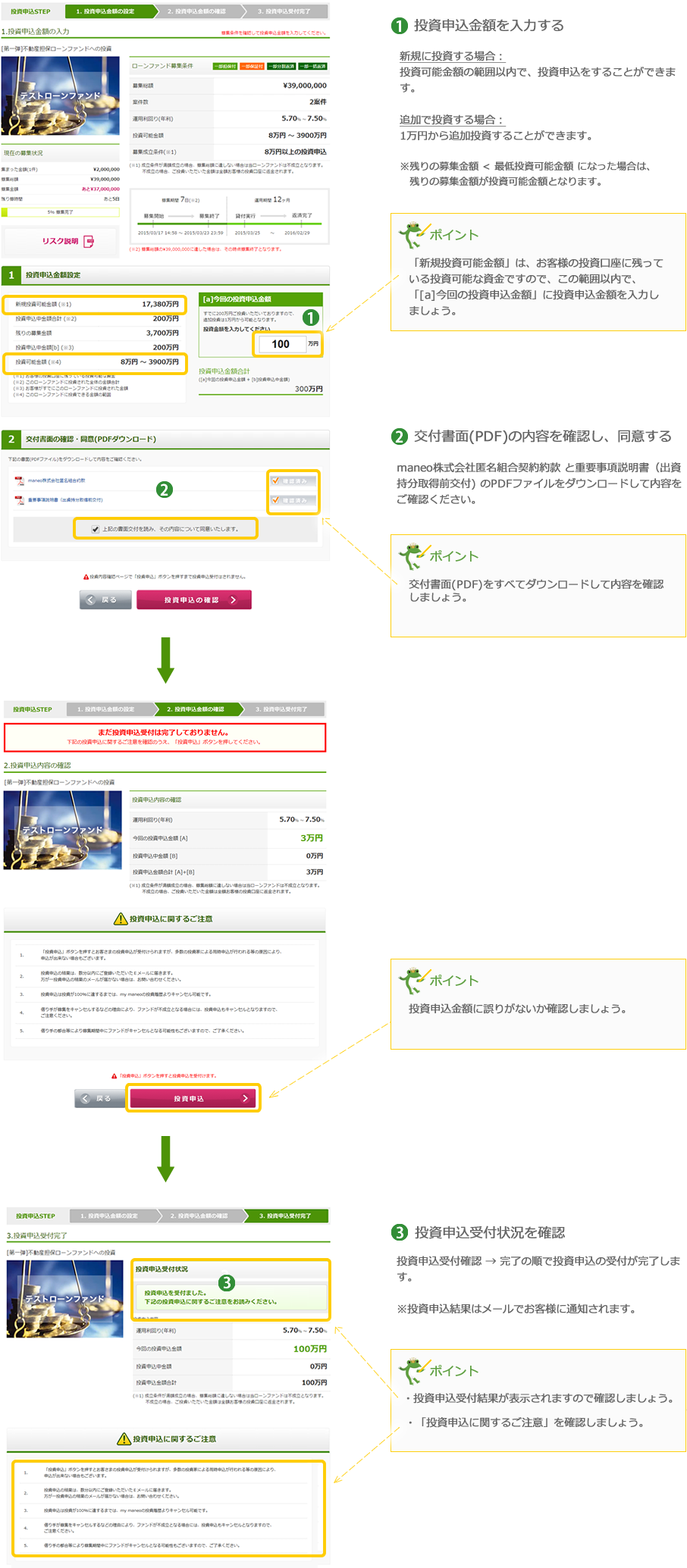 投資申込み